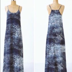 Partimi for Anthropologie 100% silk maxi dress.